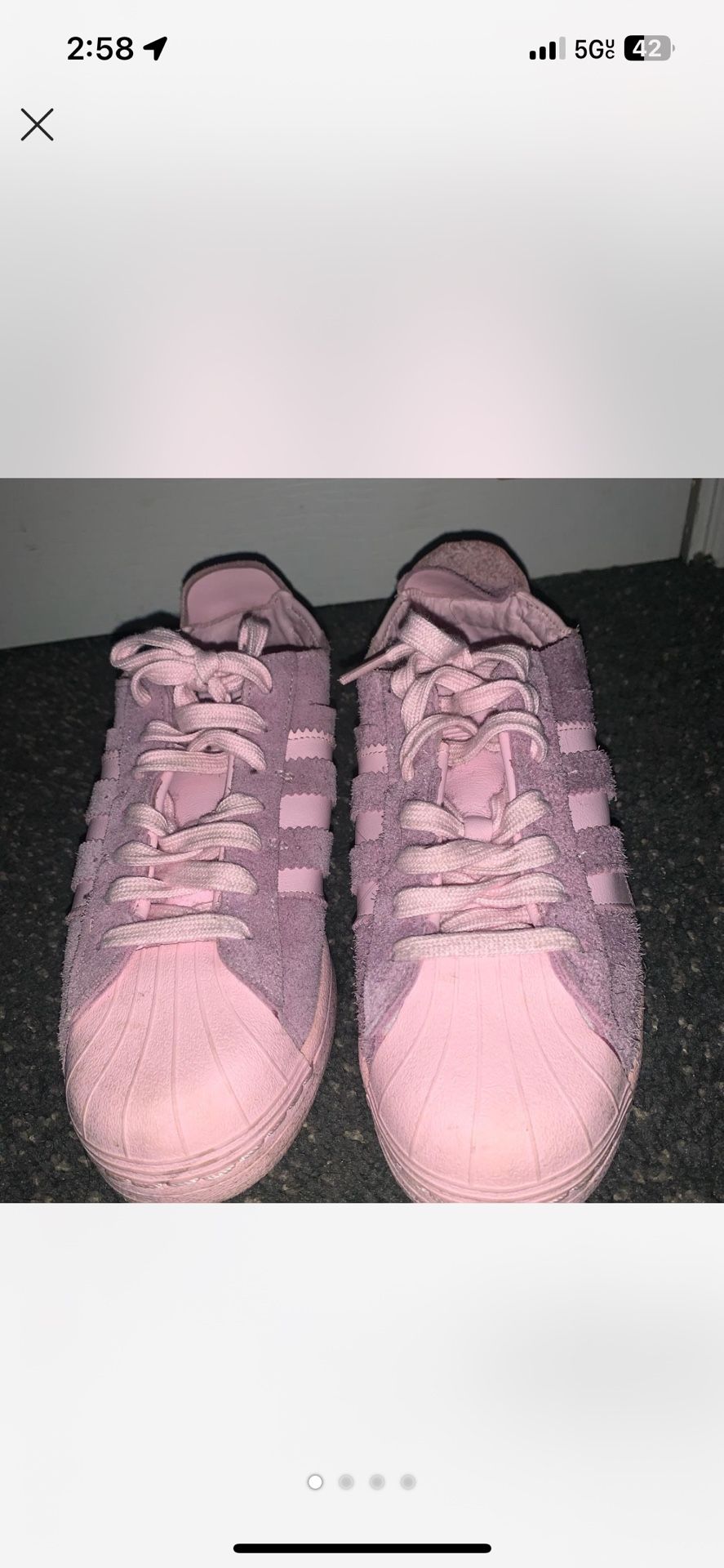 Pink And Purple Adidas Shell Toe
