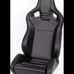 Black Leather Racing Bucket Seats