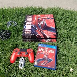 NEW Cables With Spider Man Game. 1 New controller & Spider Man PS4 500GB Playstation 4 $200! Firm all work 100%