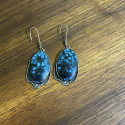 Vintage Sterling Silver Turquoise Earings
