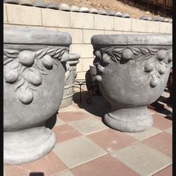 New Flower Pots Made Out Of Cement Perfect Gift 