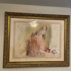 Framed canvas, art hand painted