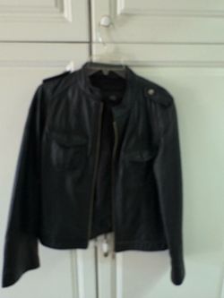 Women’s Black Leather Coat