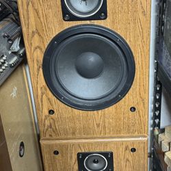 Sansui S-45U 3-Way Floor Standing Speakers (Pair) - Working - 