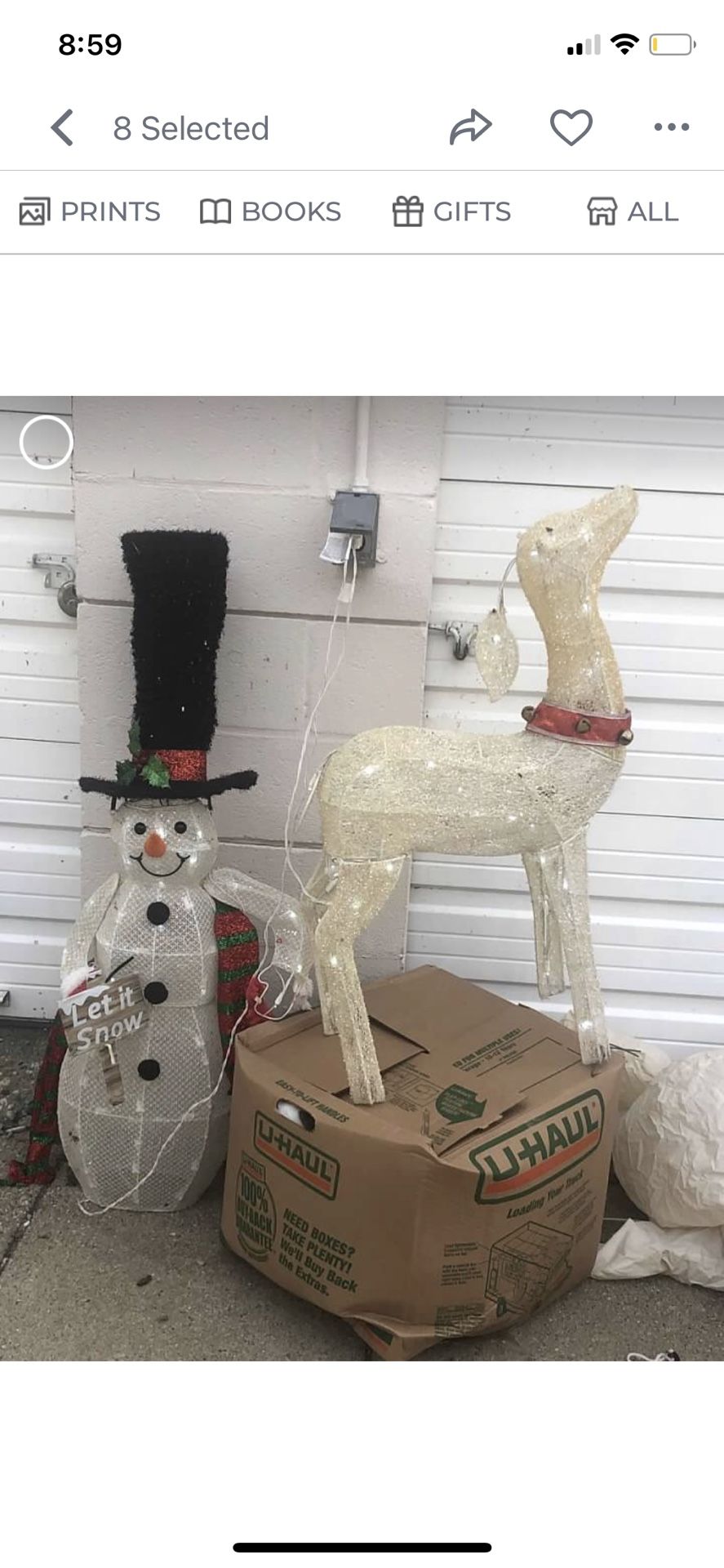 $50 For Both Or $30 Each Snowman And Deer