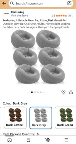 6 Bean bag chairs
