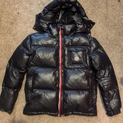 Black moncler montbeliard coat