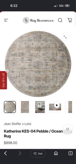 Jean Stoffer x loloi Round rug 9’x9’