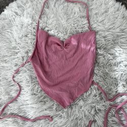 Pink Backless Top Size Small 