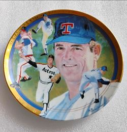 1993 Nolan Ryan The Strikeout Express Hamilton Collection Plate