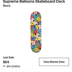 Supreme Skate Deck Balloons