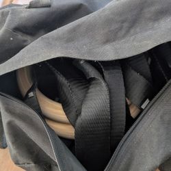Gymnastics rings with straps and bag 