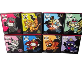 Hello Kitty Godzilla completed set