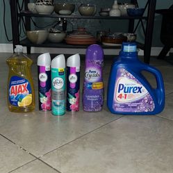 Purex Detergent, Purex Crystals, Glade, Ajax