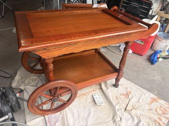 Vintage Rolling Serving cart With Removable Tray