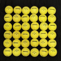 Callaway Supersoft Yellow Used Golf Balls, 4A Quality, AAAA Grade