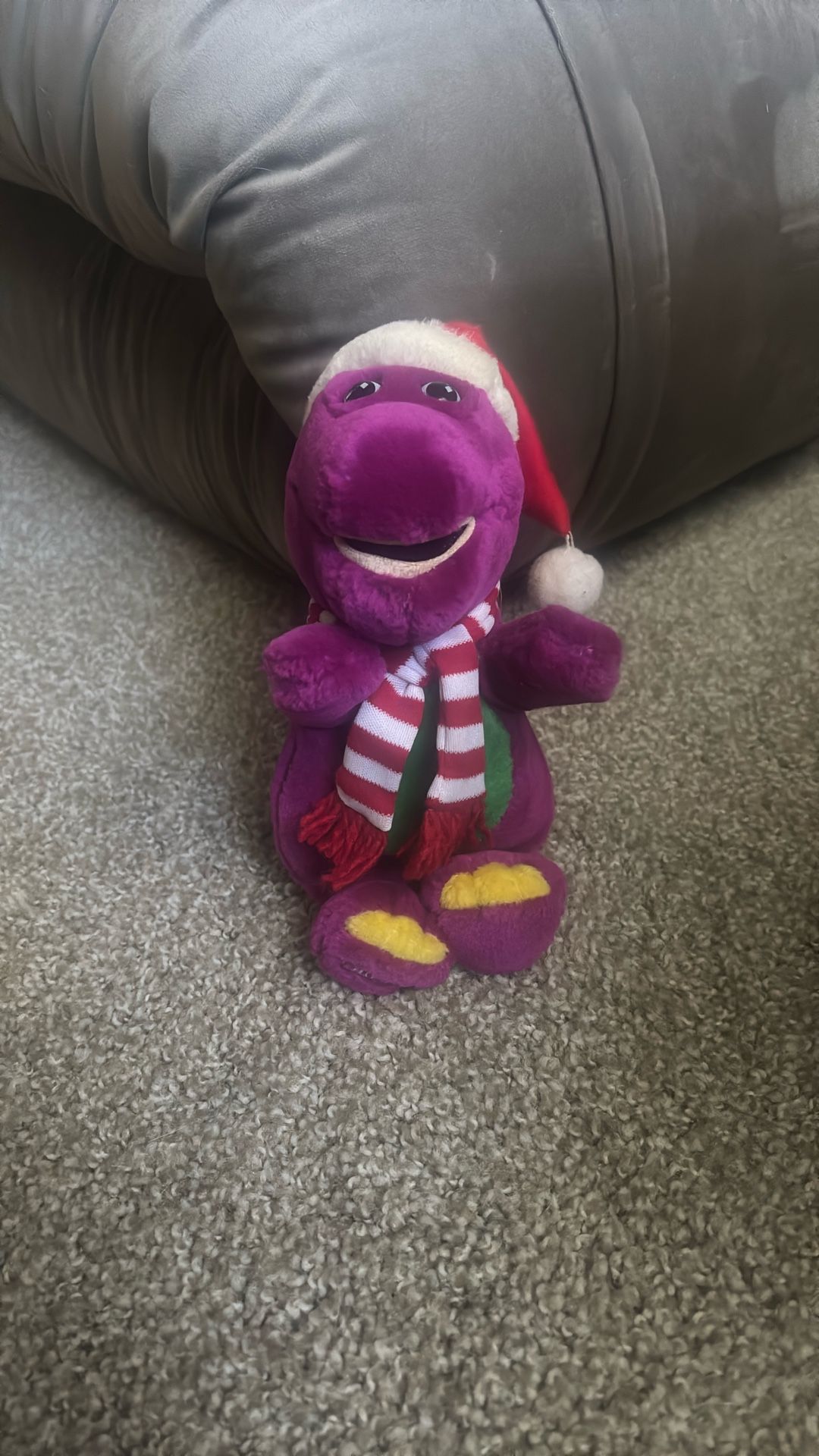 1992 Christmas Barney Plush 