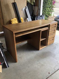 Large Oak 60”x 24” Desk 