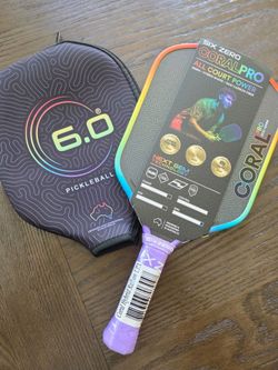 Brand new Six Zero Coral Pro Hy rid pickleball paddle