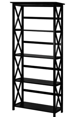 Bookshelf - 5 Shelf, Black Bookshelf