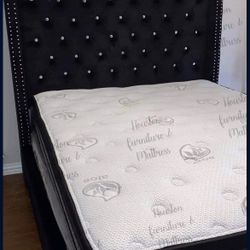 New 6ft Tall Luxury Bed Frames MATTRESS NIT INCLUDED Same Day Delivery 🚚 DEFERENTS COLORS AVAILABLE 