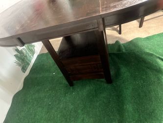 Wood dining table and chairs