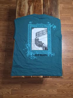 Jacey Jace Men's "Stairs To Heavens Door" Teal Short Sleeve Tee Size XL
