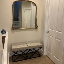 New X base stools/ottomans