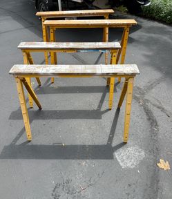 Adjustable Pro sawhorses  2 sets $60 each set