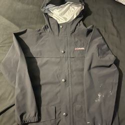 Kids Columbia Disney Mickey Mouse Ears Rain Jacket Coat Sz M