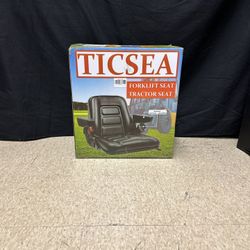 Universal Forklift Seat with Adjustable Back, Safety Belt And Operator Position Switch, for Tractor, Excavator Skid Loader Backhoe Dozer Telehandler