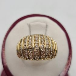 14k Gold Diamond Cocktail Ring