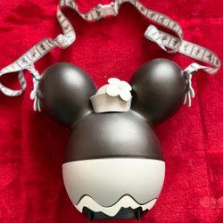 Disney Parks Steamboat Willie Minnie Mouse Popcorn Bucket With Strap
