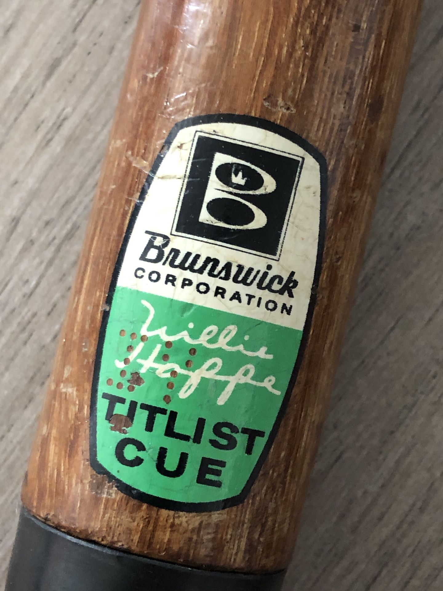 Brunswick Willie Hoppe Titlist Pool Cue Billiards Vintage