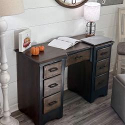 🖤 Luxe Rustic-Modern Writing Desk. Hand repaired/refinished 🖤