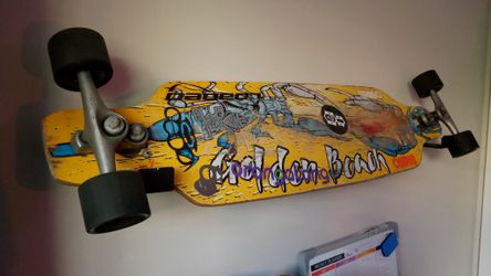 "Golden Beach" Longboard W/ Wall Mounts!