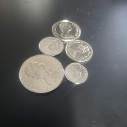 5 Silver Canada Coins