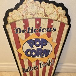 LED lighted popcorn sign 