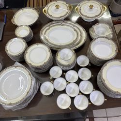Haviland  Limoges 1096b  1906 Set For 12  103 Pieces Beautiful 