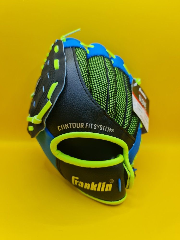 Franklin Neo-Grip Tee Ball Fielding Glove 9 Inch Youth Blue Green Baseball