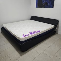 NEW IN BOX ✅️ 72"x84" CALIFORNIA-KING BED FRAME WITH DOUBLE SIDED MATTRESS 