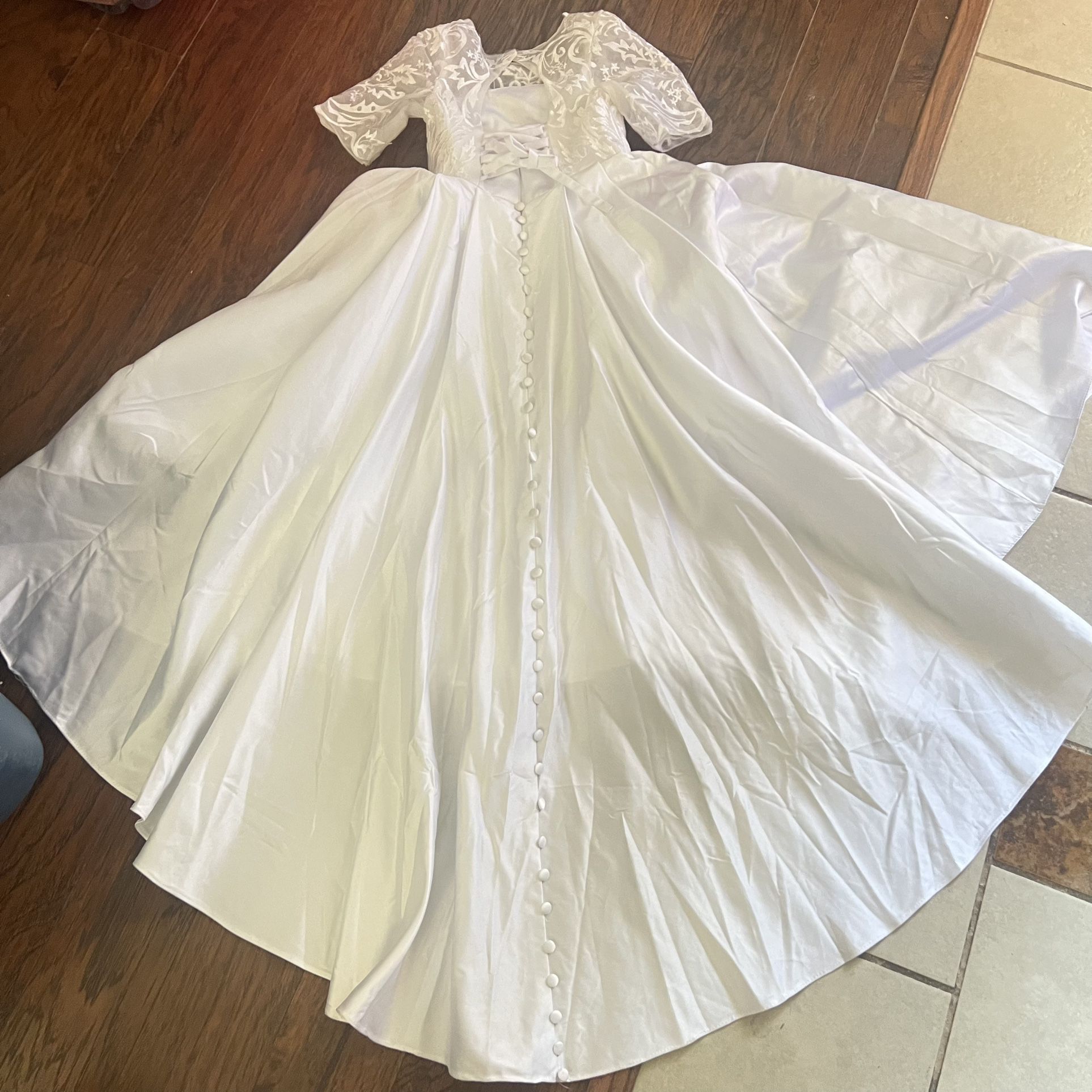 White Dress Girls Vestido Primera Comunión Size 11-12 Years