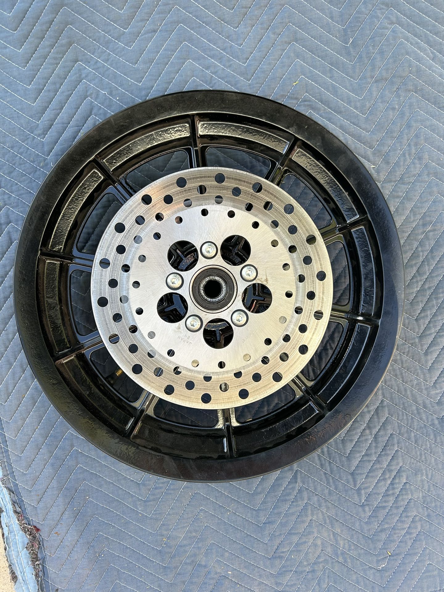 HARLEY-DAVIDSON 16” FRONT MAG WHEEL 3/4” Axle, & NEW DUAL DISC ROTORS ...
