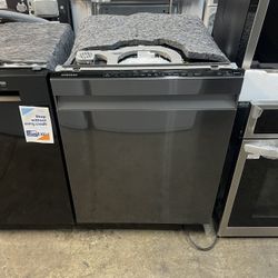 Samsung - 24" AutoRelease Dry Smart Built-In Stainless Steel Tub Dishwasher with 3rd Rack, Linear Wash, 39dBA - Black Stainless Steel