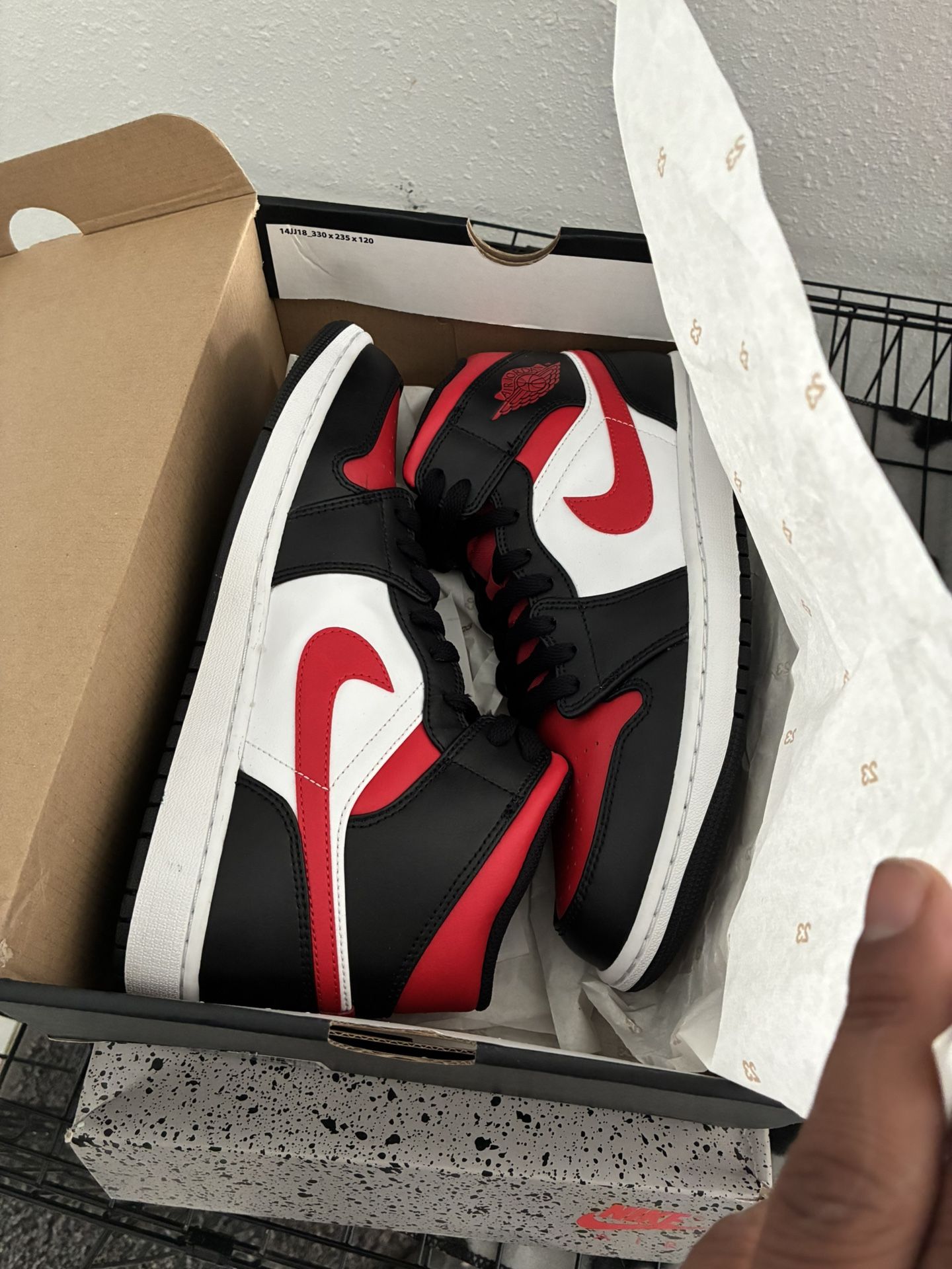 Jordan 1s . Red/black/white. 110$