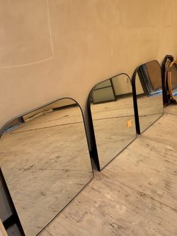 Arch Top Wall Mirrors with Black Frame