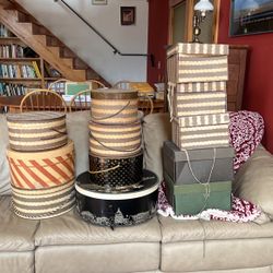 Vintage Hats And Boxes Some Have Several Vintage Hats In Them. 