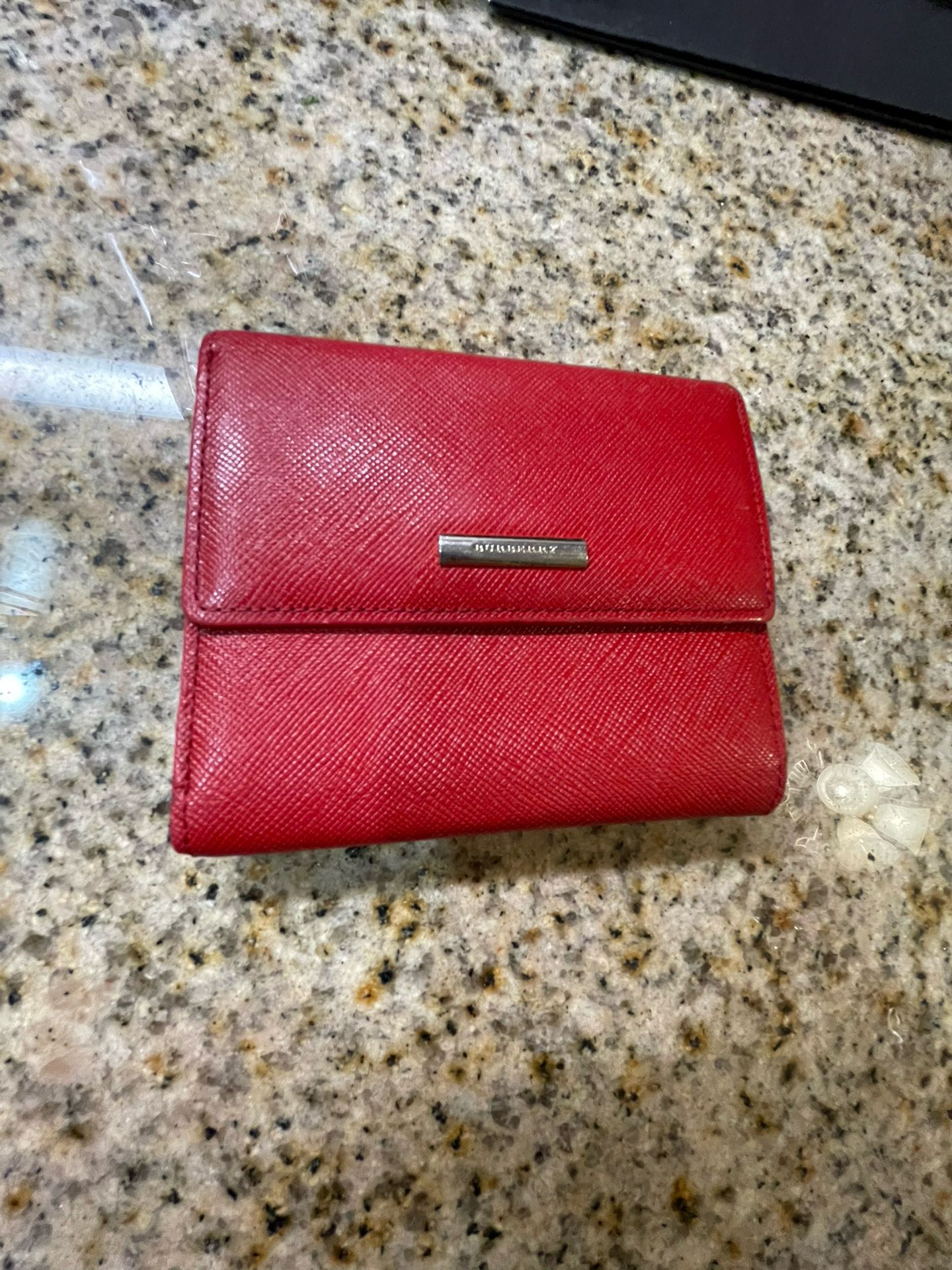 Burberry Red Leather Wallet