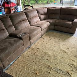 Luxurious Suede Couch In Good Condition 