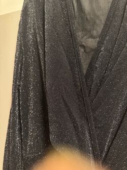 Navy Blue Metallic Shimmer Top